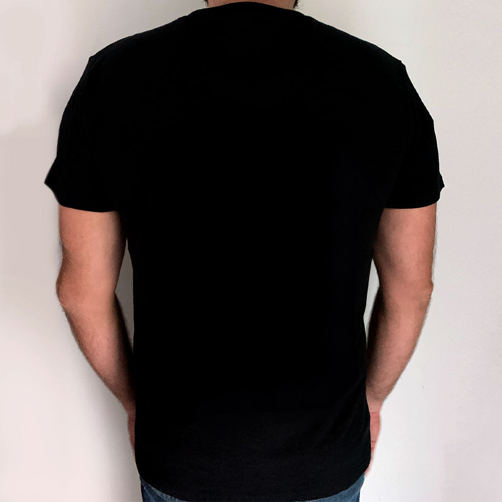 Unisex Black Hemp: Blank V Neck T'shirt